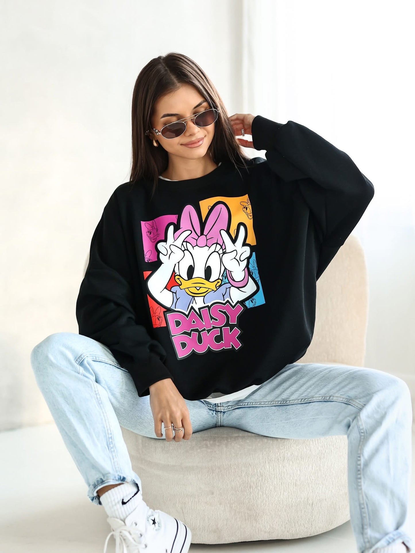 Pulover supradimensionat Daisy Duck