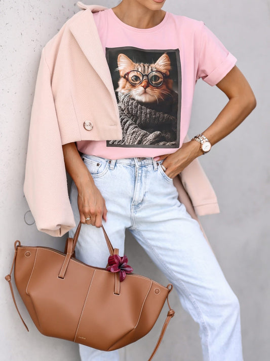 Tricou cu pisică