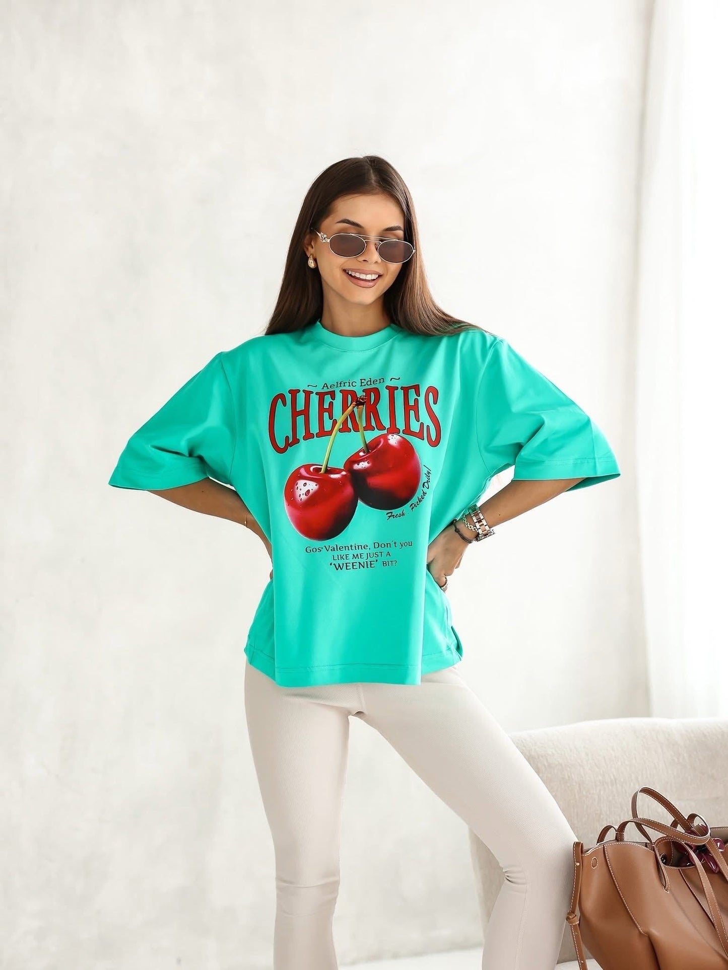 Tricou supradimensionat Cherry Pop