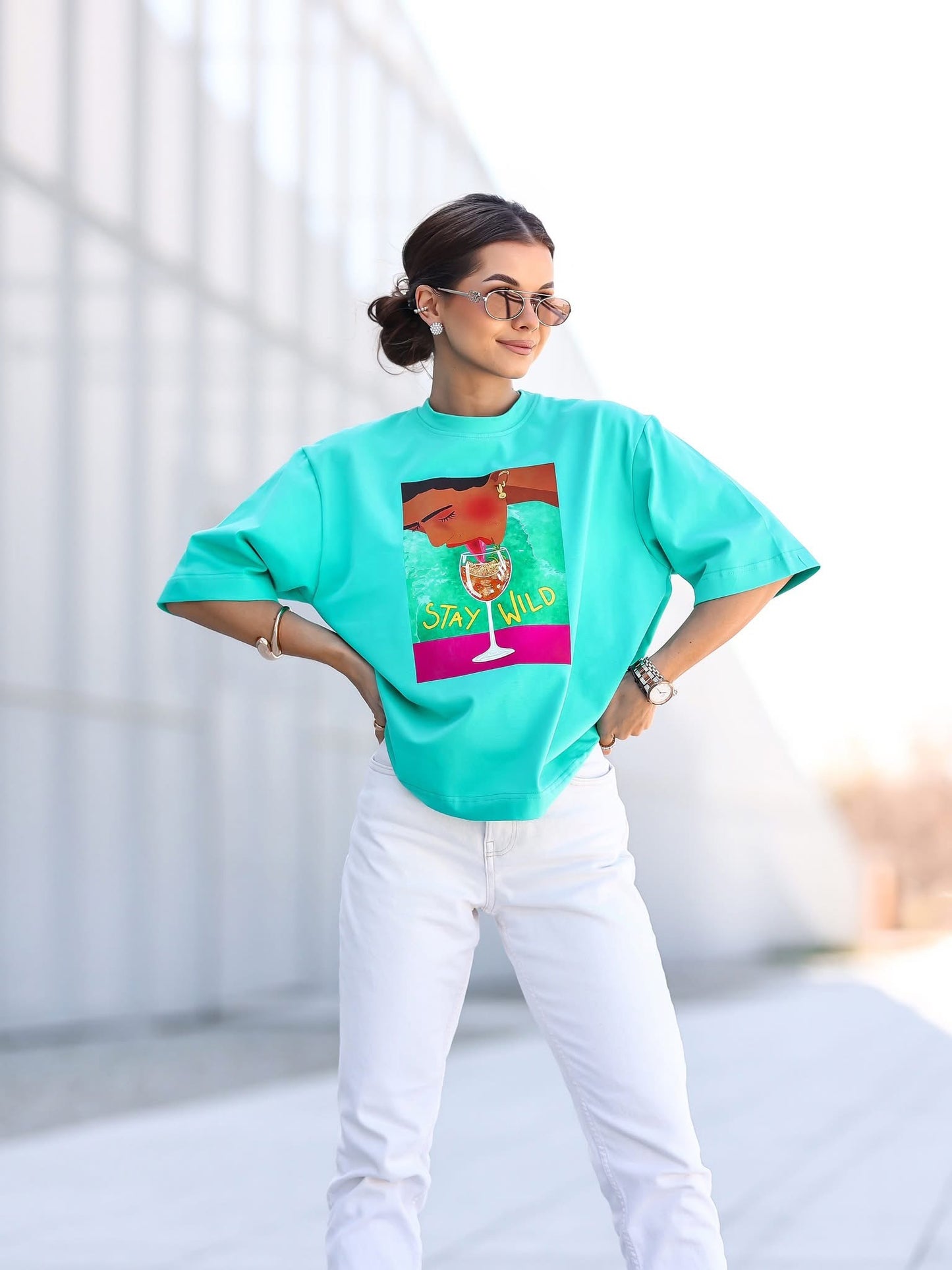 Tricou supradimensionat Stay Wild