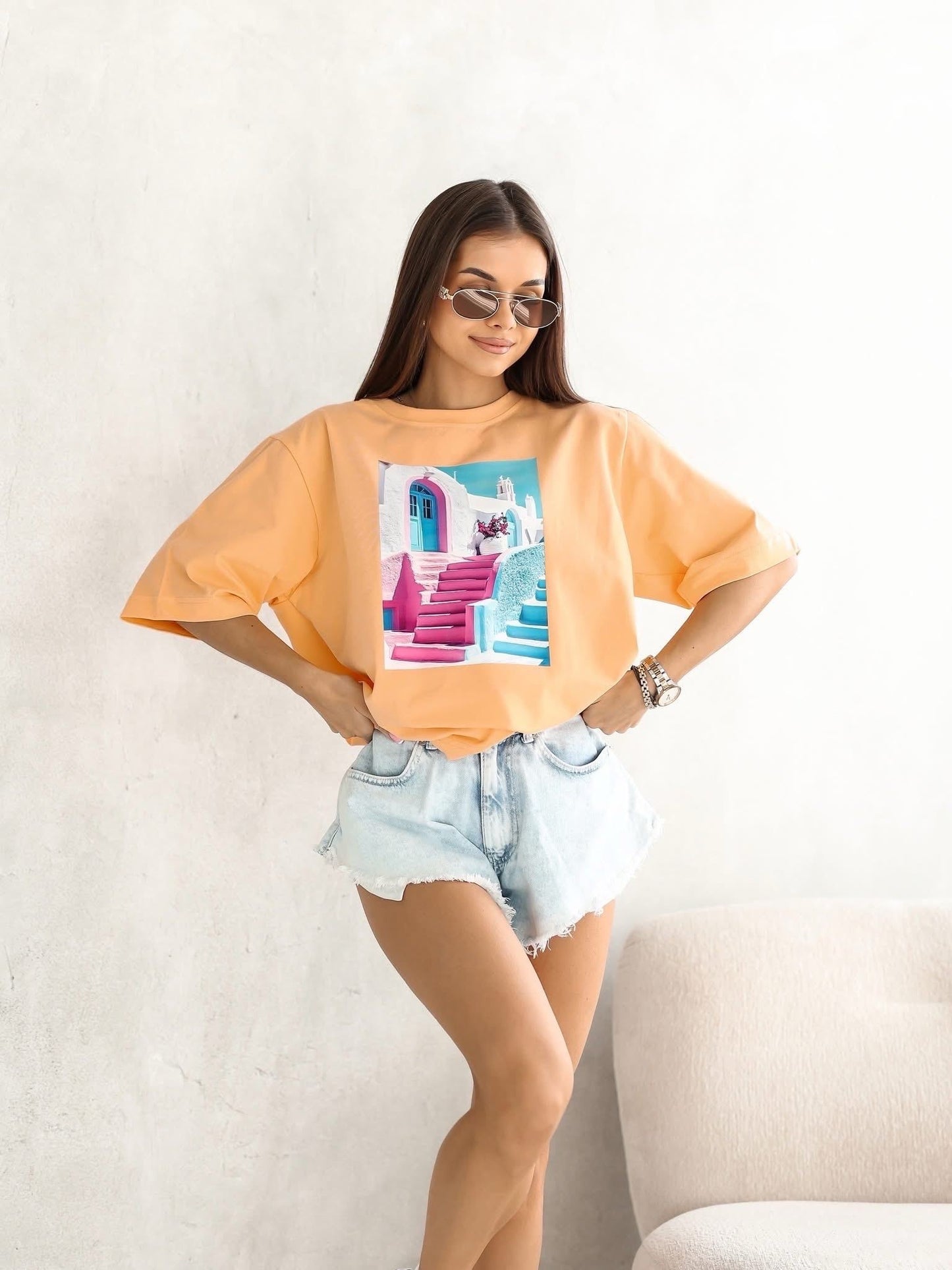 Tricou Santorini Dream supradimensionat