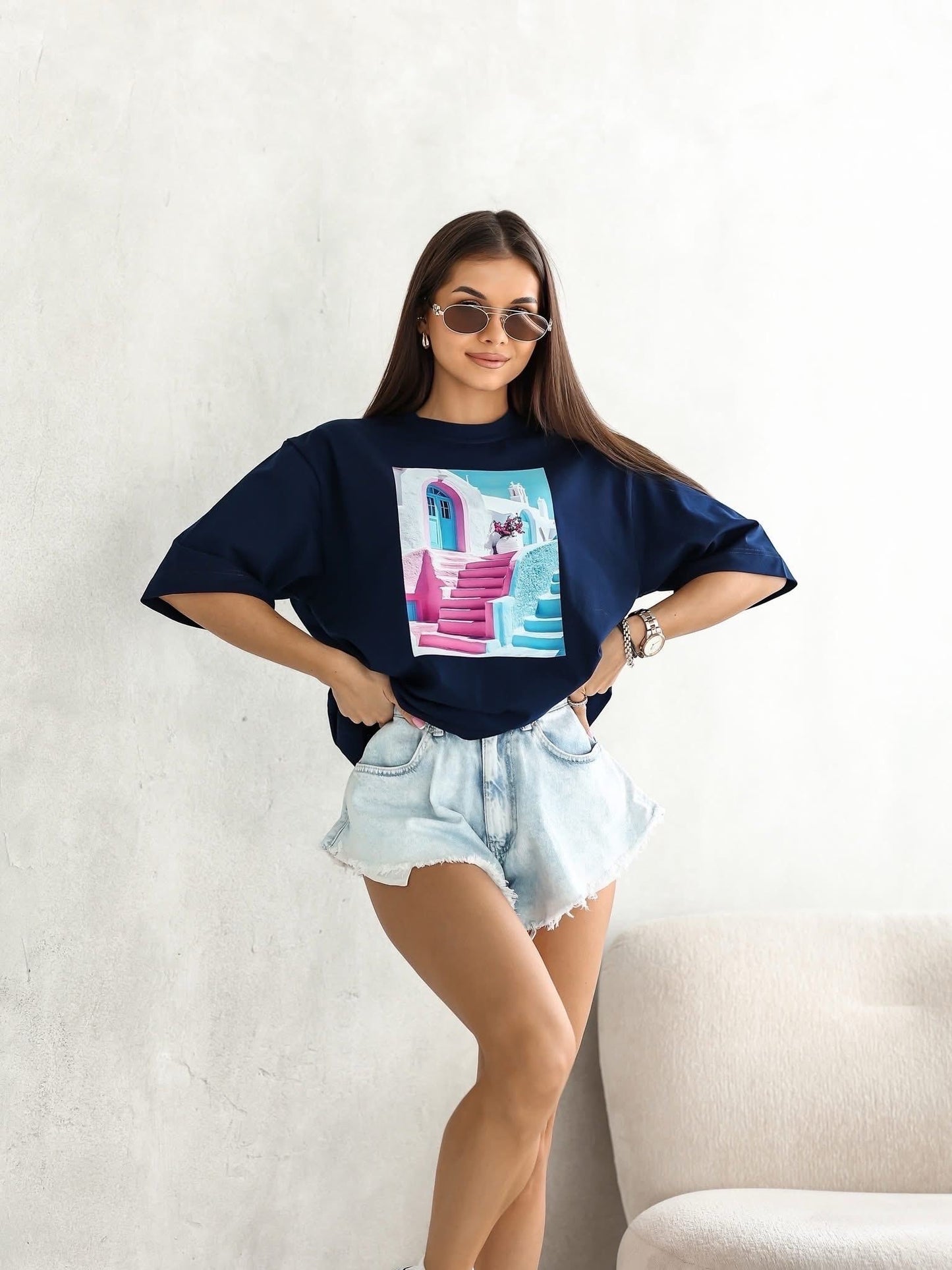 Tricou Santorini Dream supradimensionat