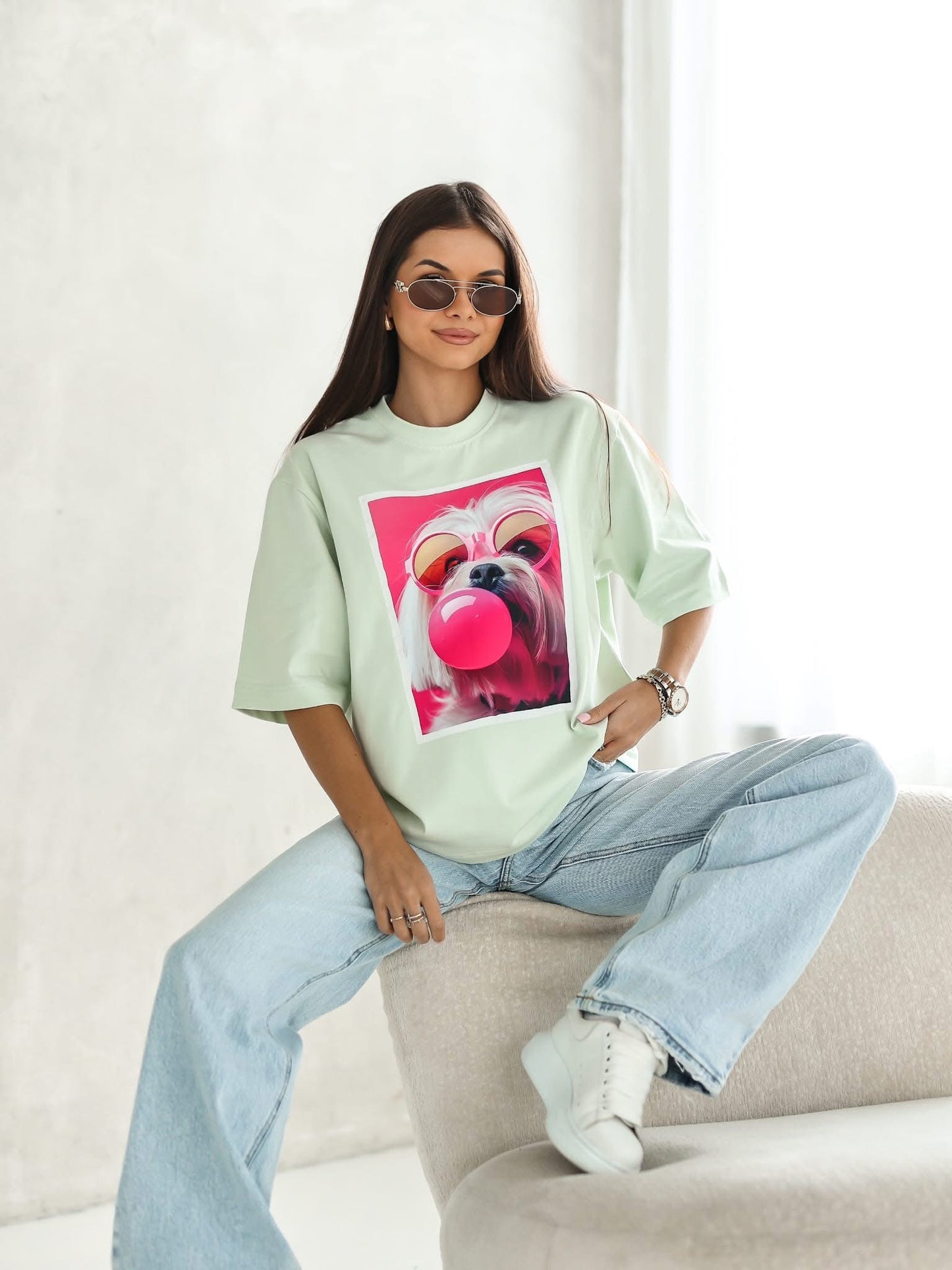 Tricou Bubble Dog supradimensionat