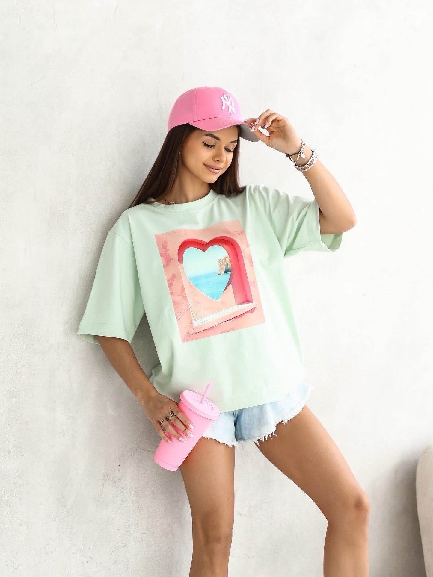 Tricou supradimensionat Seaside Love