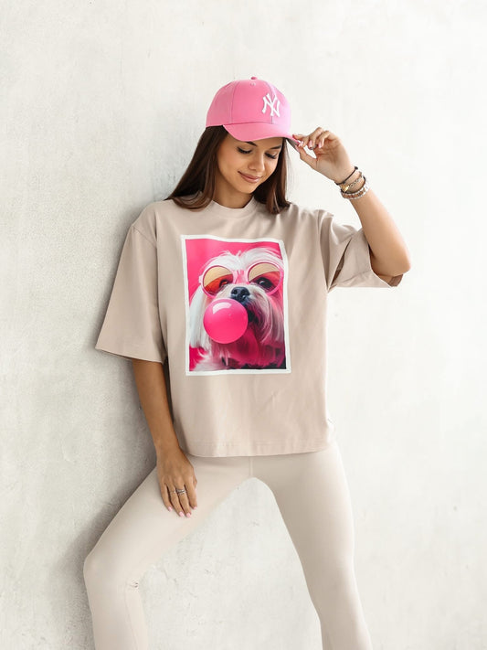 Tricou Bubble Dog supradimensionat