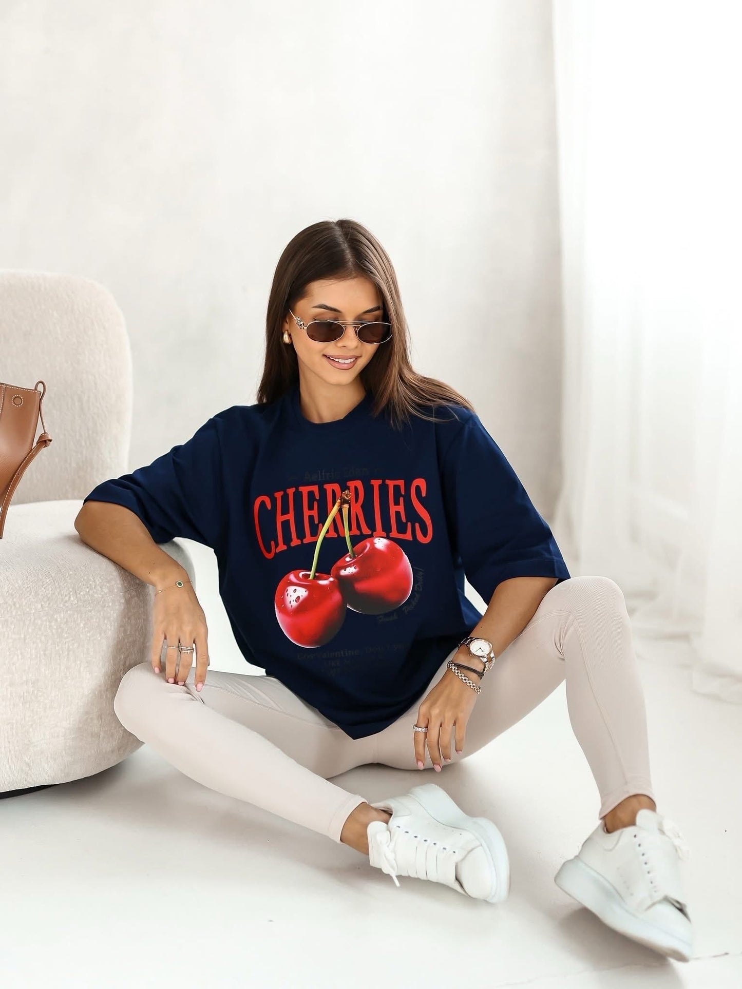 Tricou supradimensionat Cherry Pop