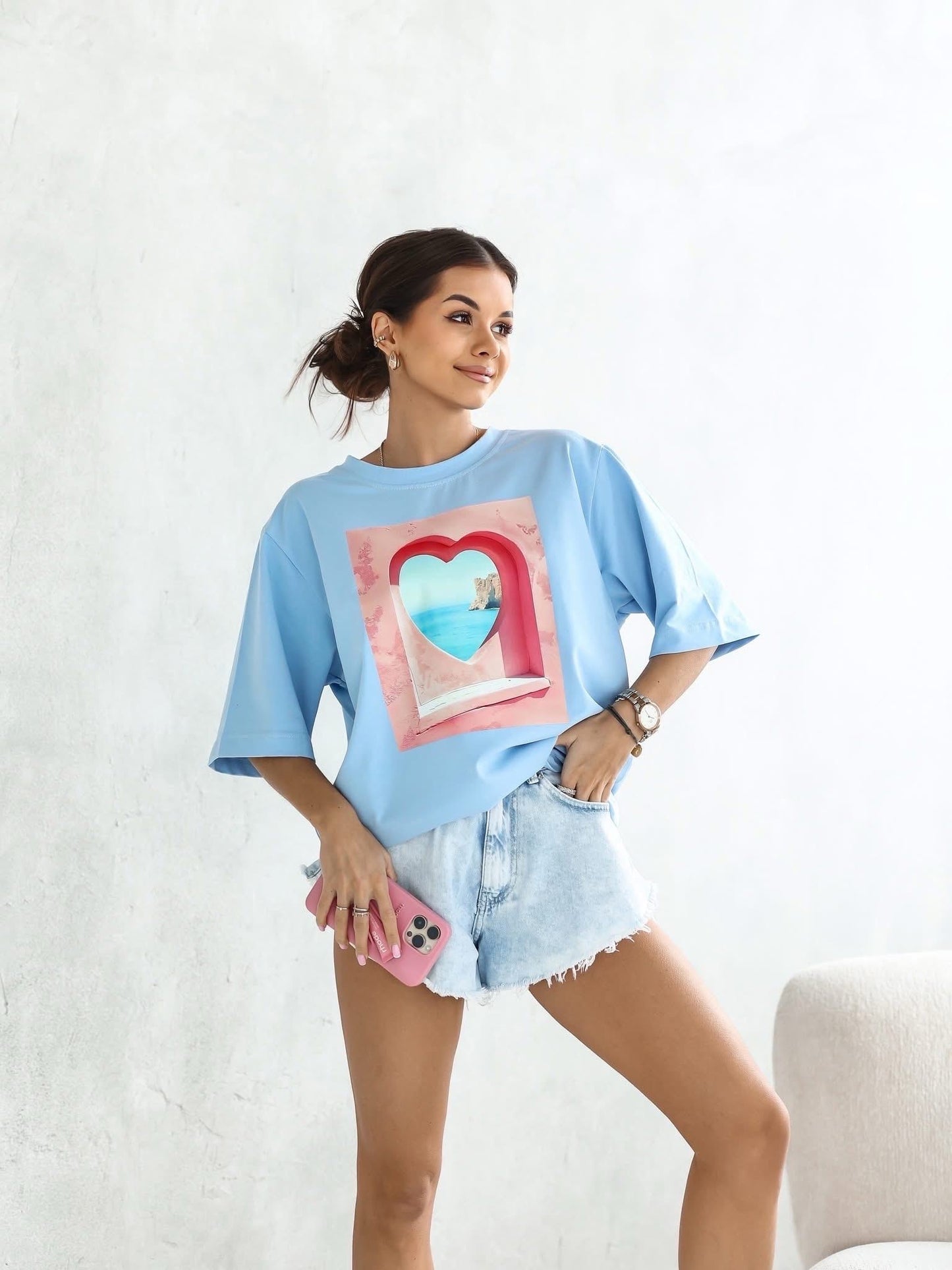 Tricou supradimensionat Seaside Love