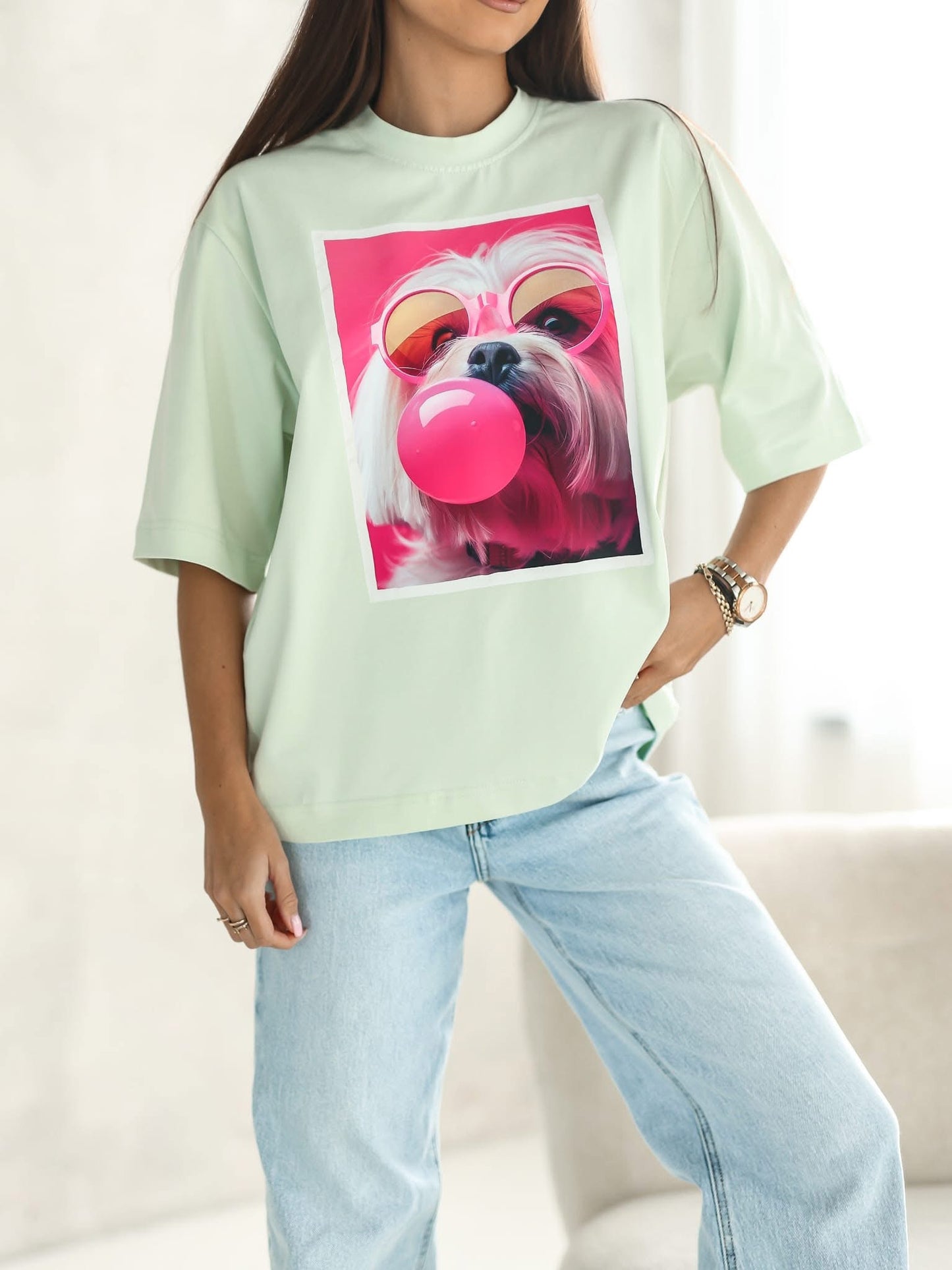 Tricou Bubble Dog supradimensionat