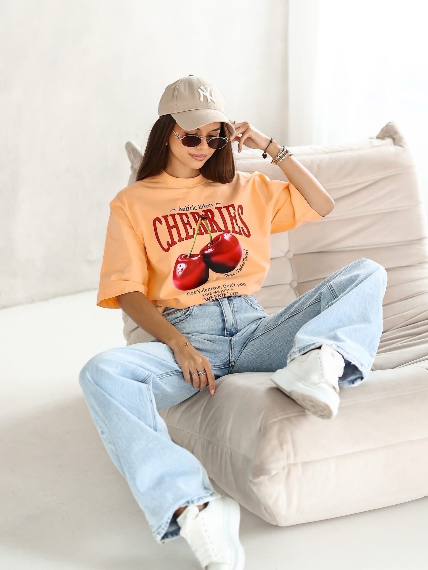 Tricou supradimensionat Cherry Pop