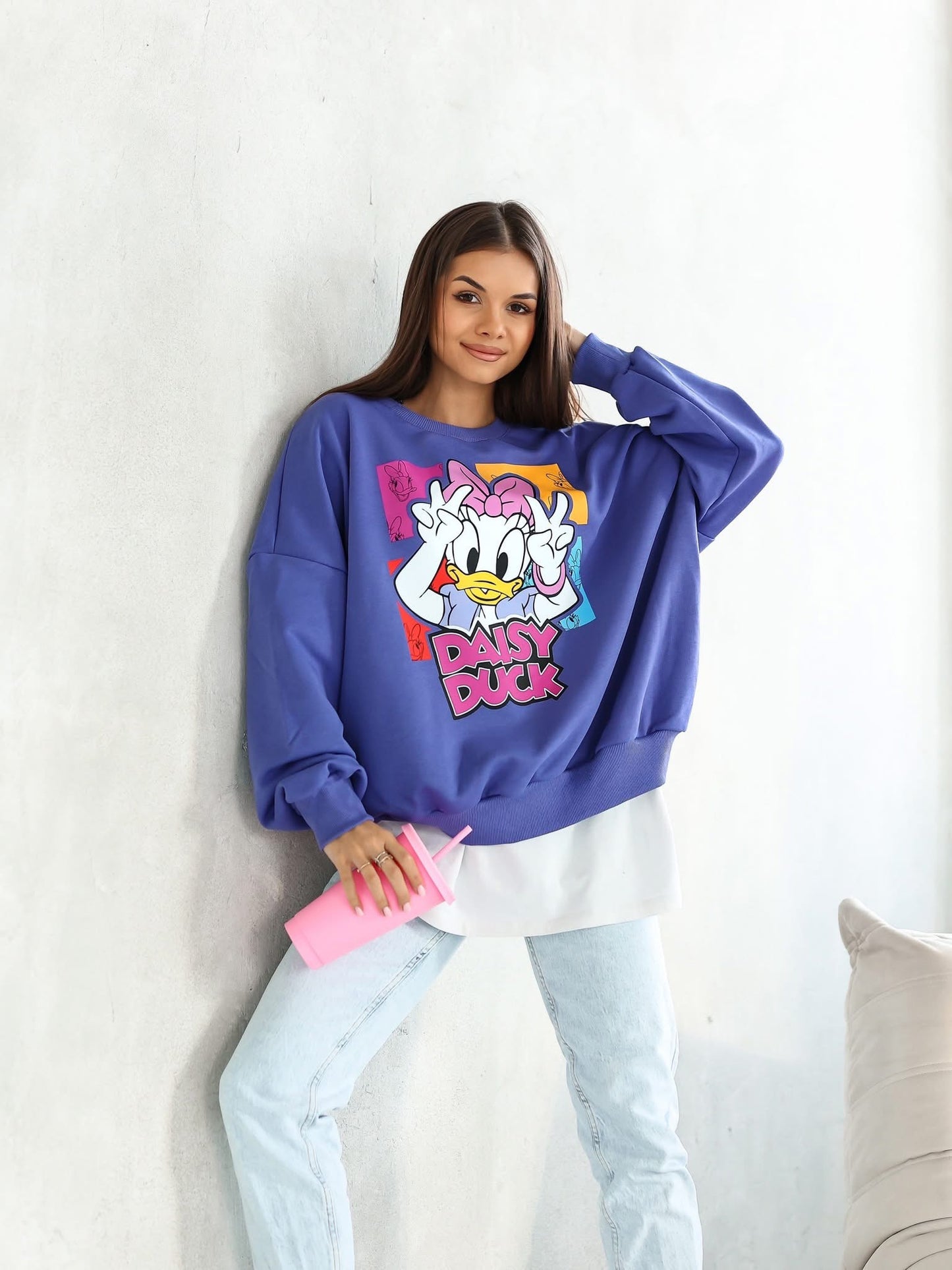 Pulover supradimensionat Daisy Duck