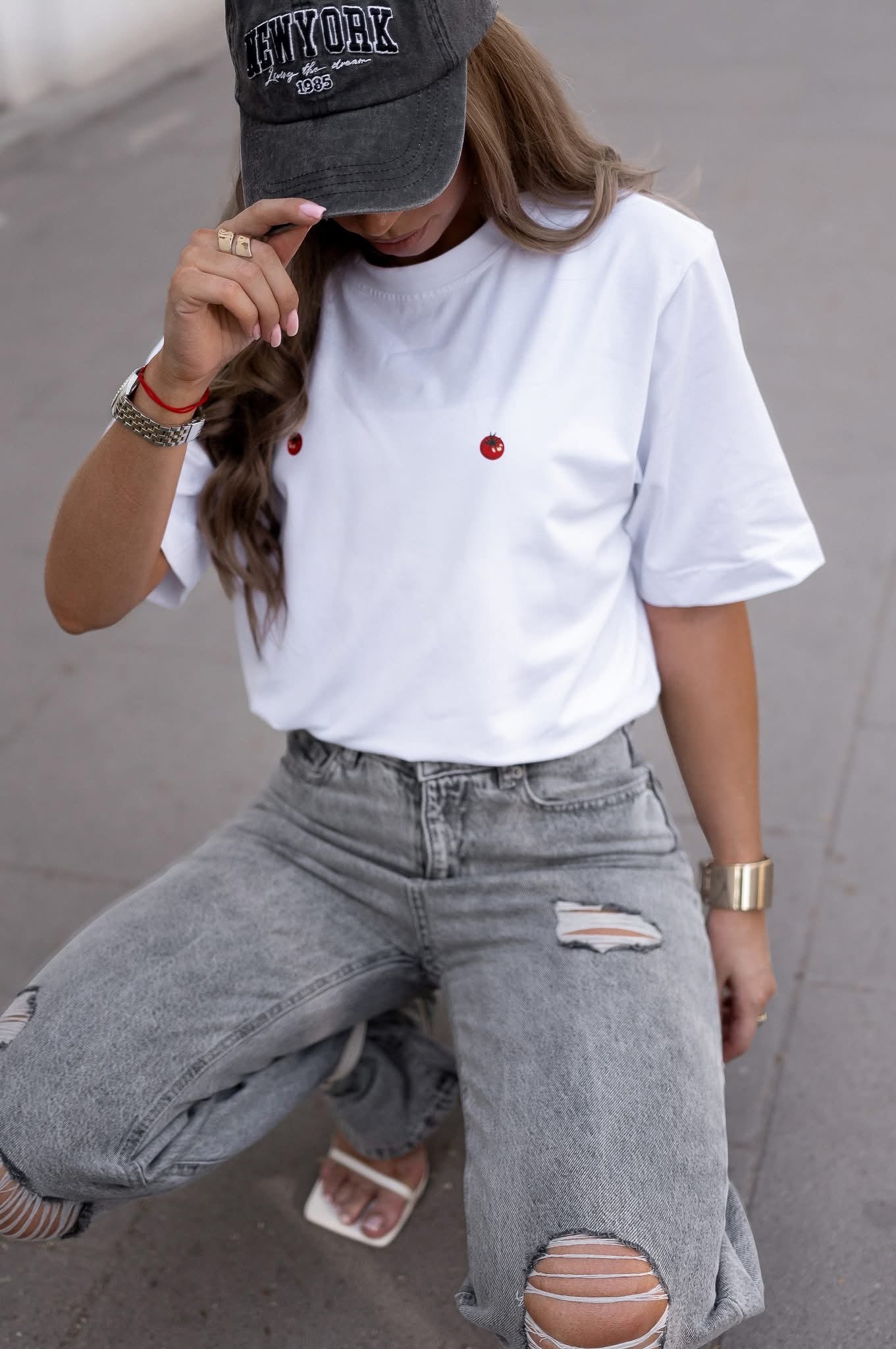 Tricou supradimensionat Cherry Tease
