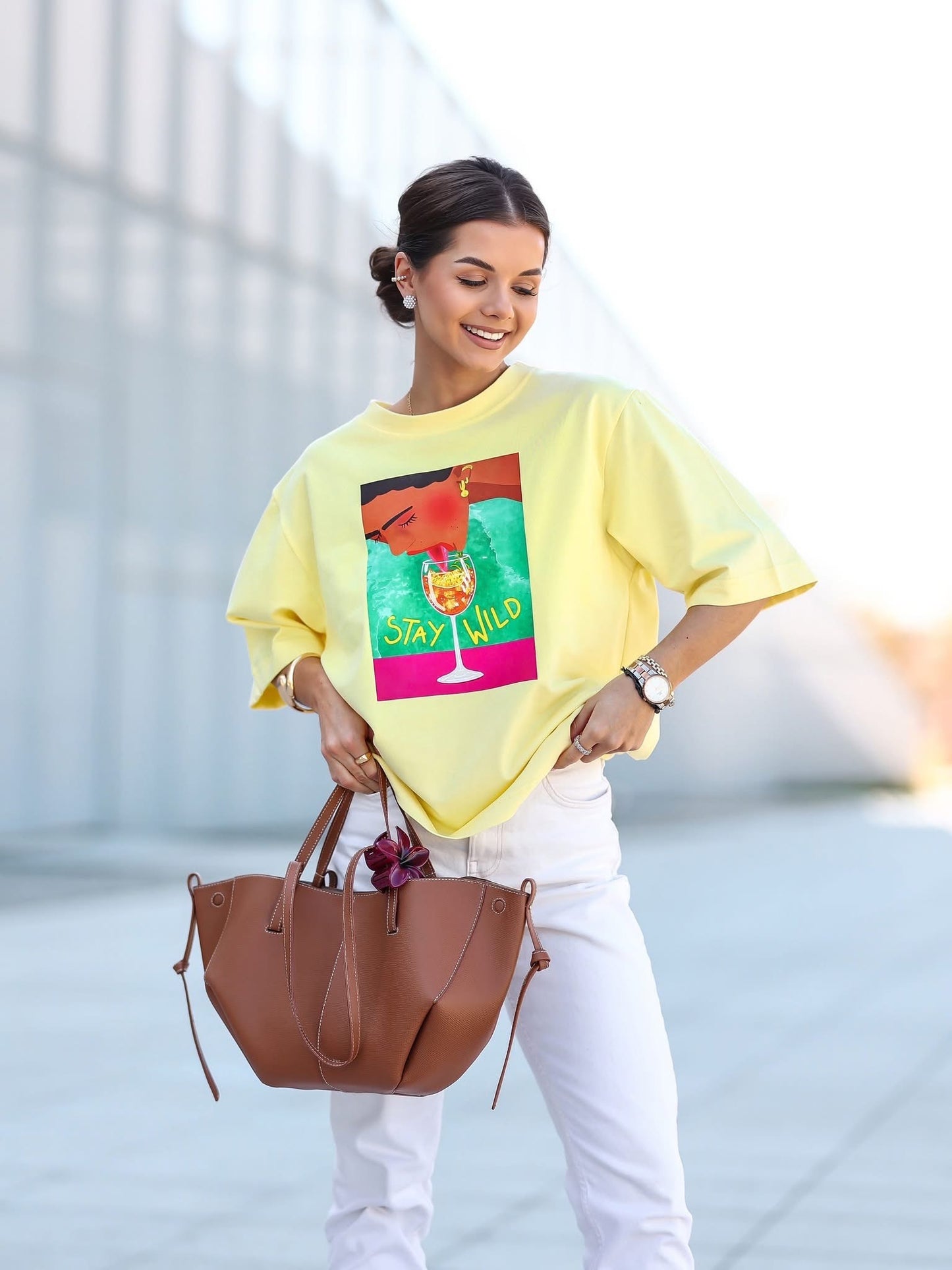 Tricou supradimensionat Stay Wild