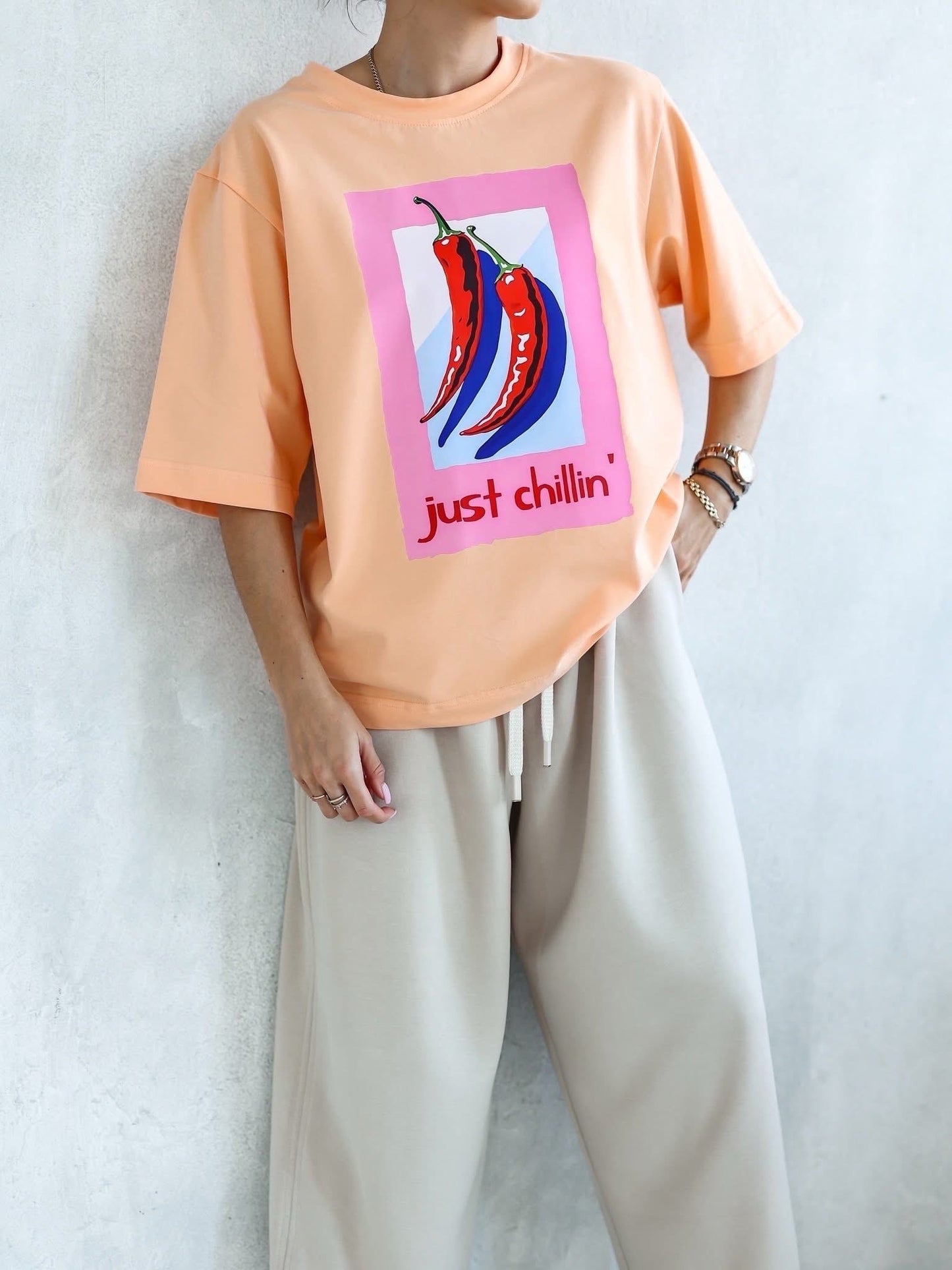 Tricou supradimensionat Just Chillin'