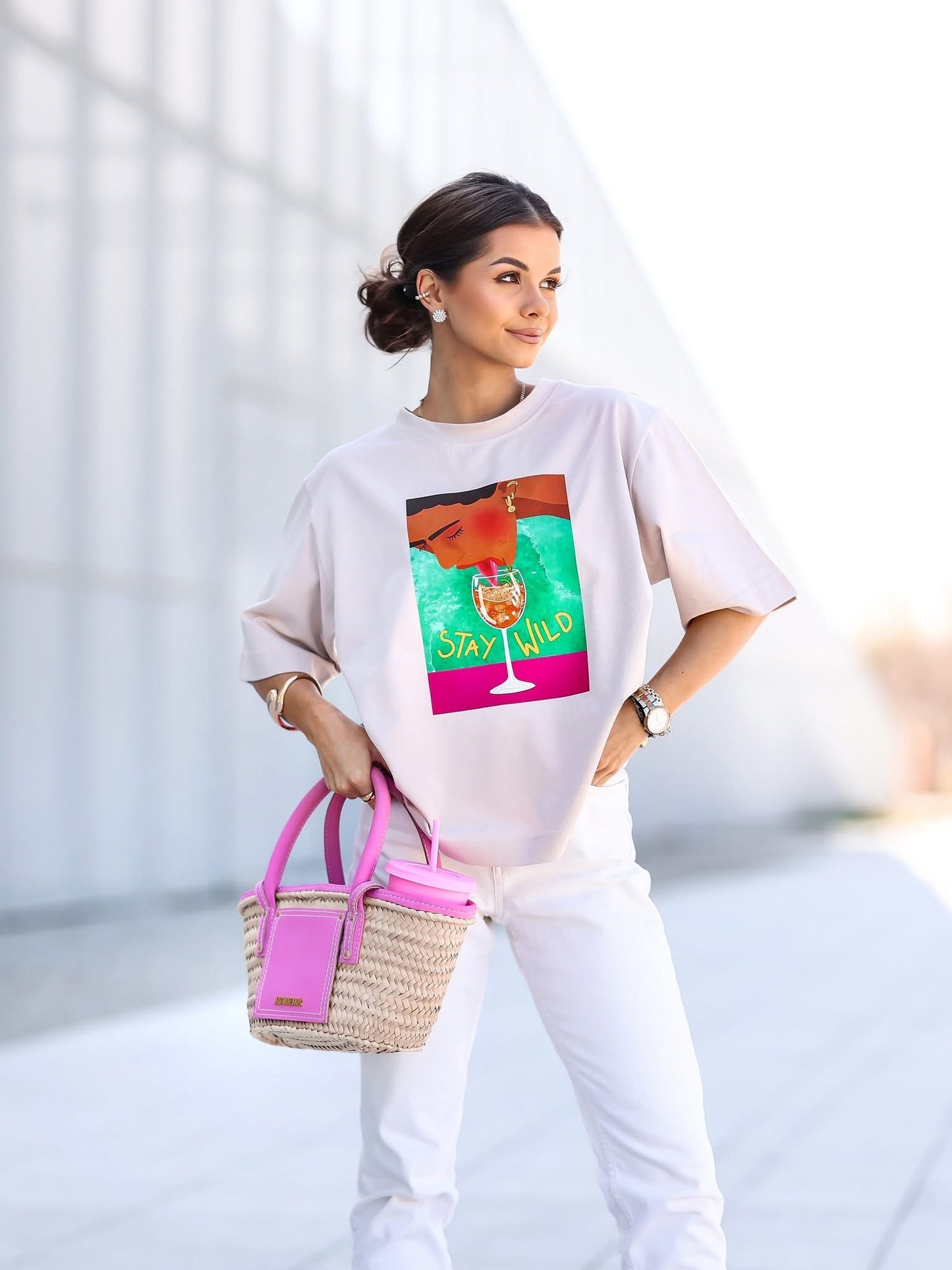Tricou supradimensionat Stay Wild