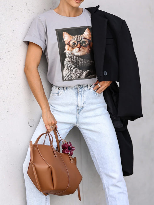 Tricou cu pisică