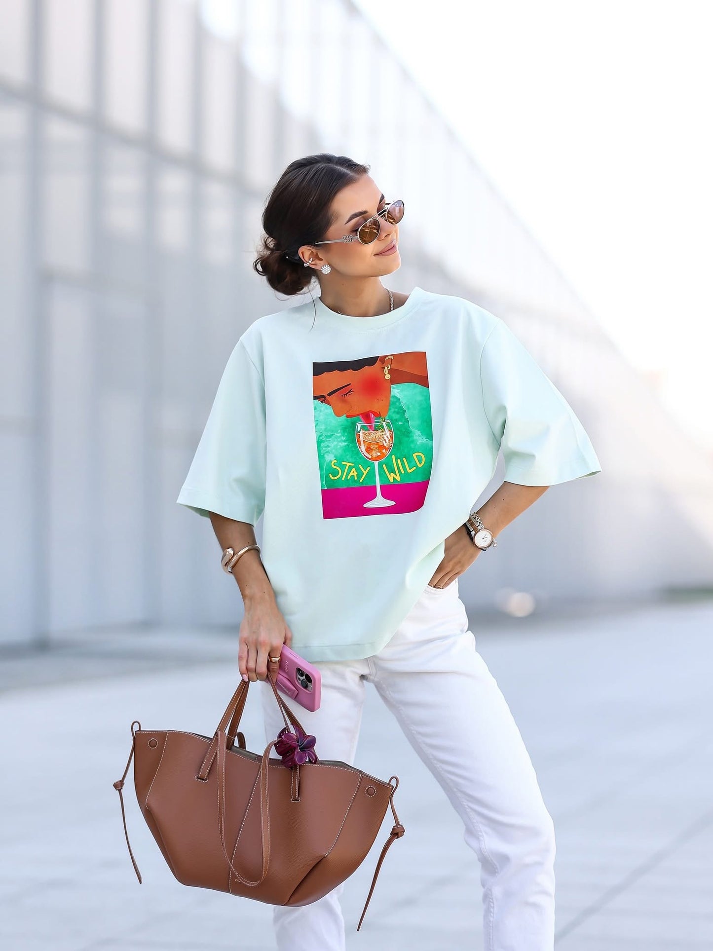Tricou supradimensionat Stay Wild