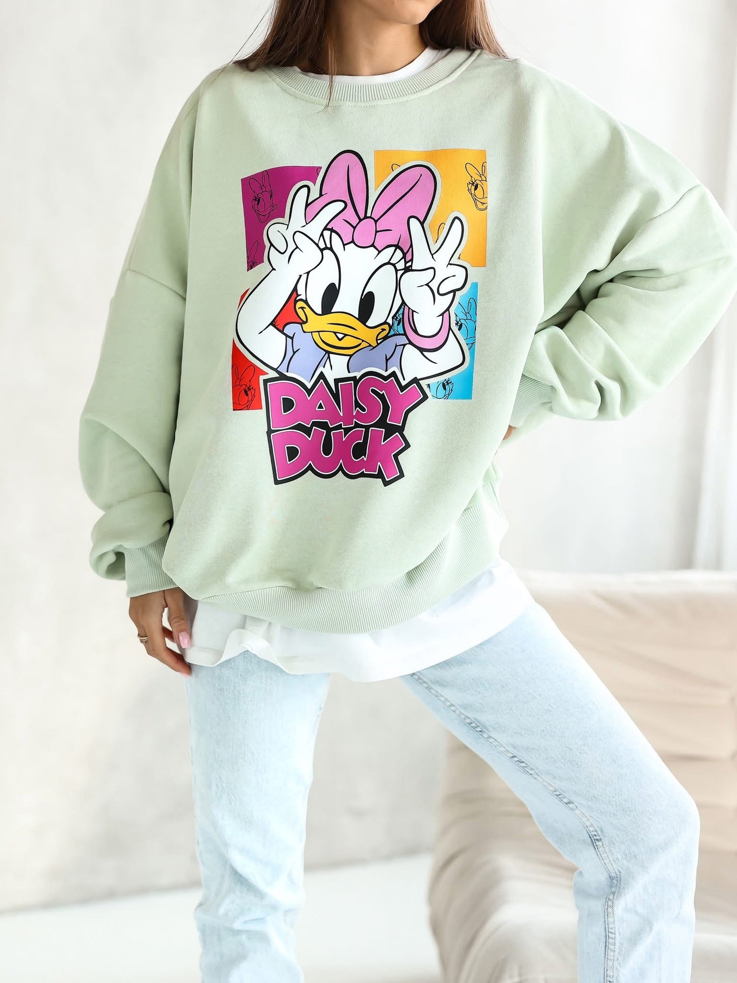 Pulover supradimensionat Daisy Duck