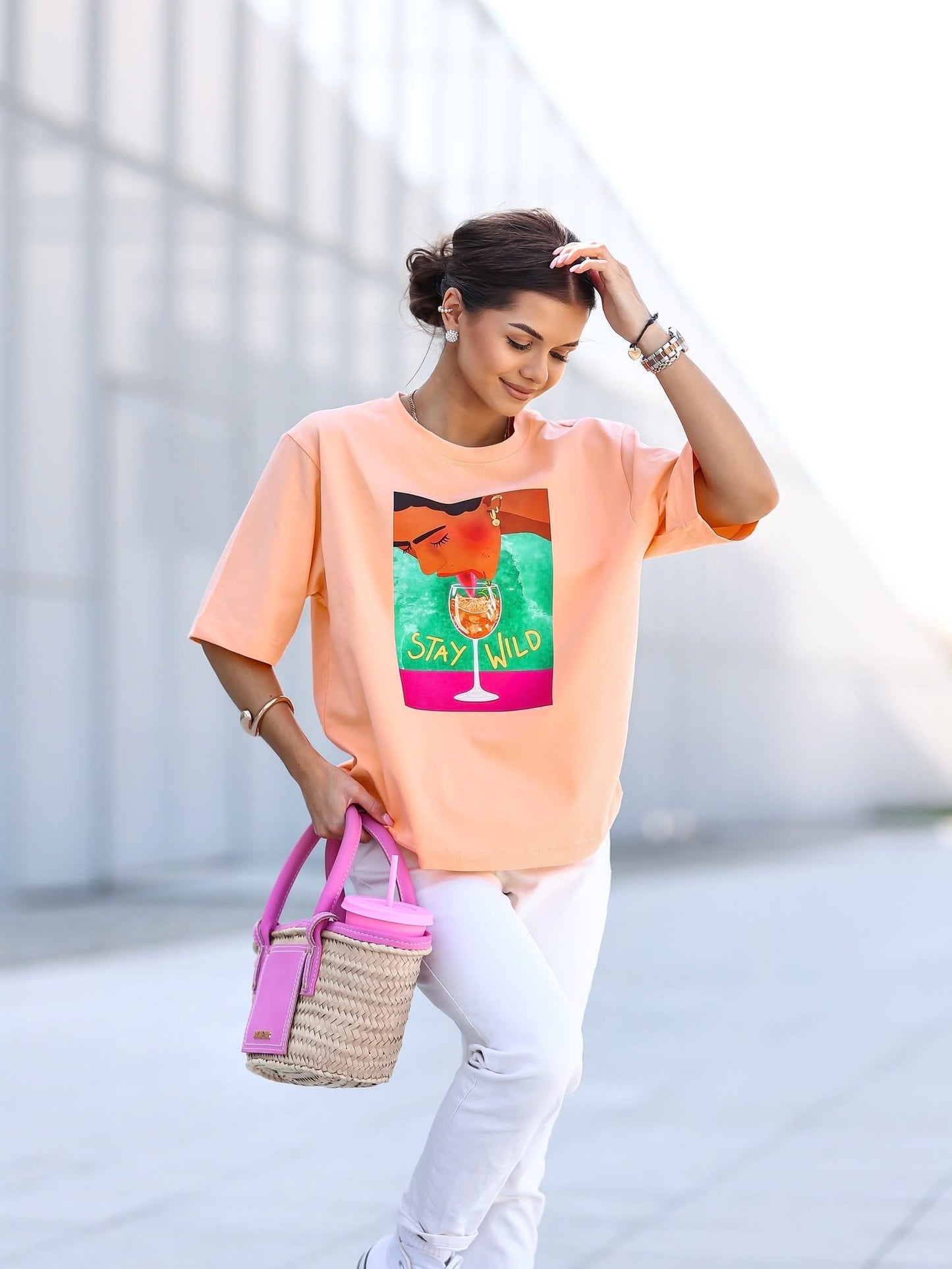 Tricou supradimensionat Stay Wild