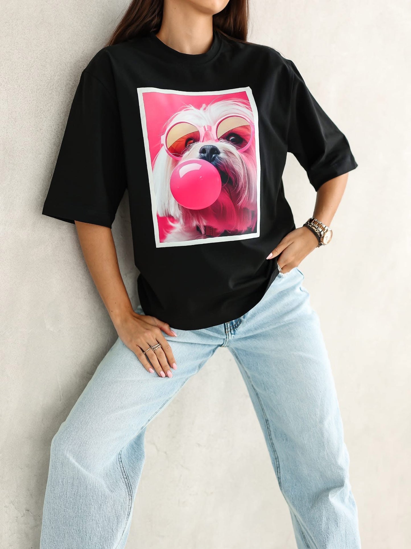Tricou Bubble Dog supradimensionat