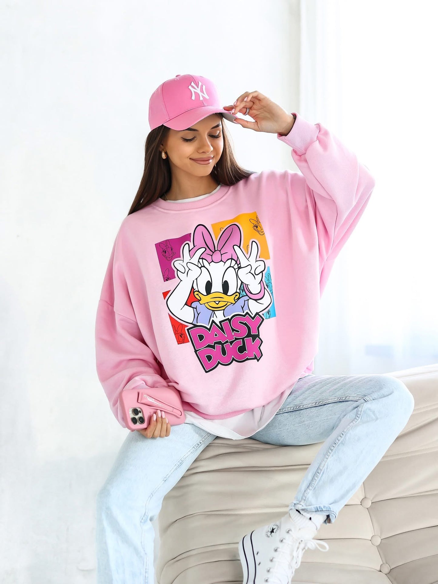 Pulover supradimensionat Daisy Duck