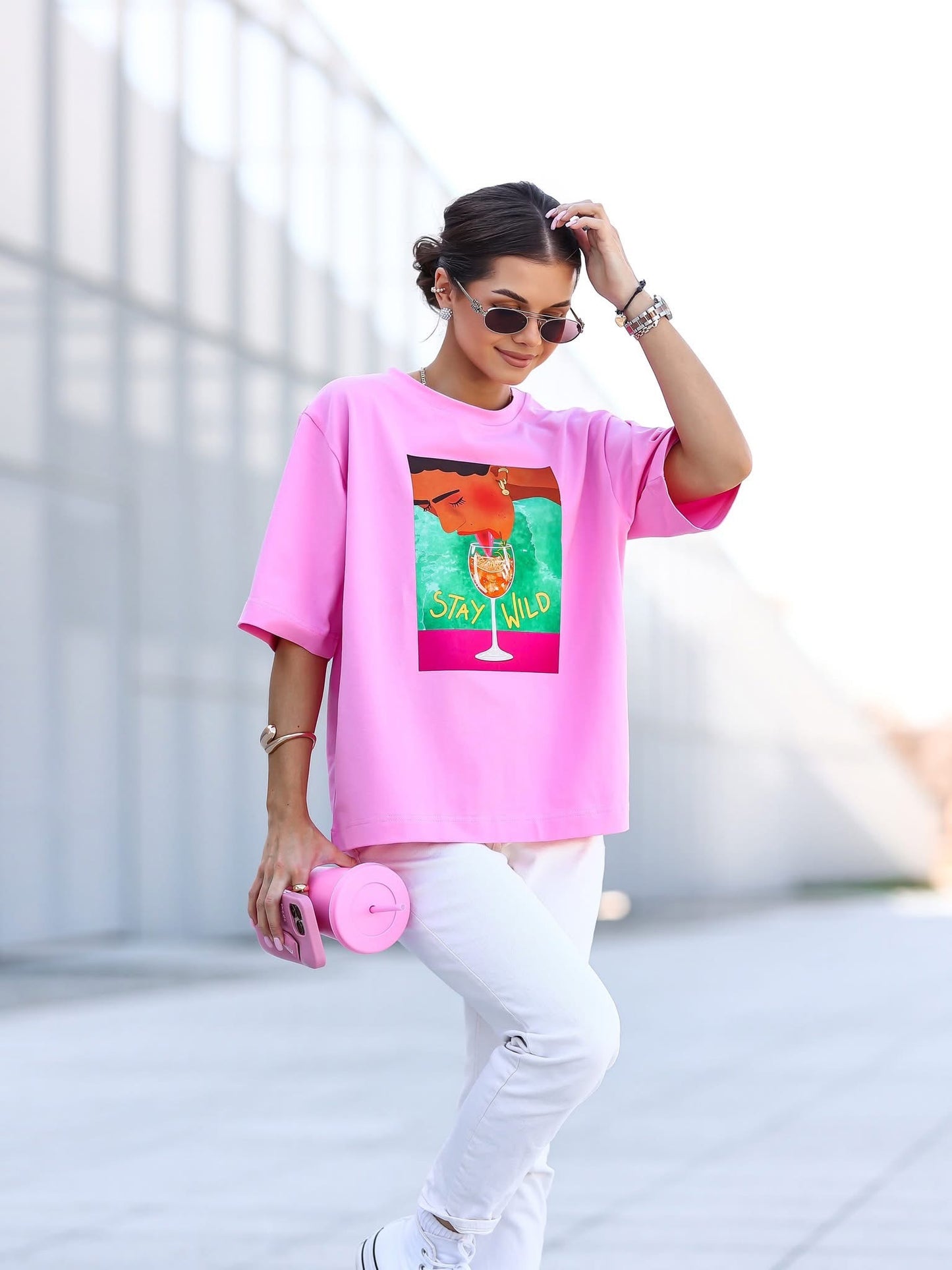 Tricou supradimensionat Stay Wild