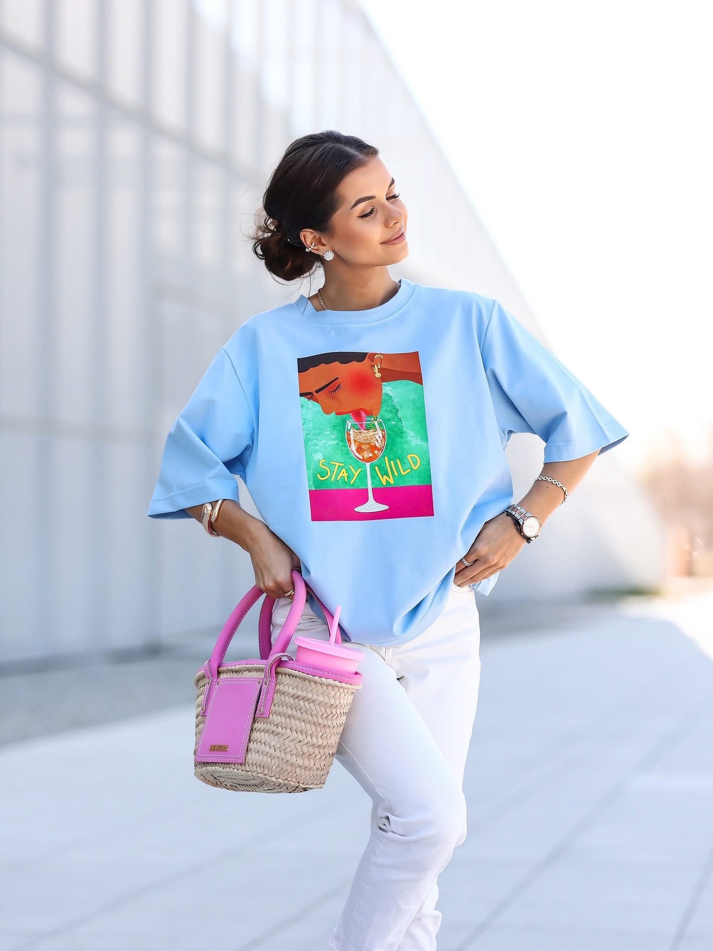 Tricou supradimensionat Stay Wild
