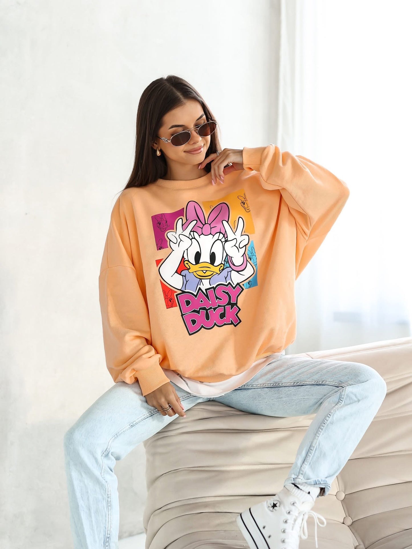 Pulover supradimensionat Daisy Duck