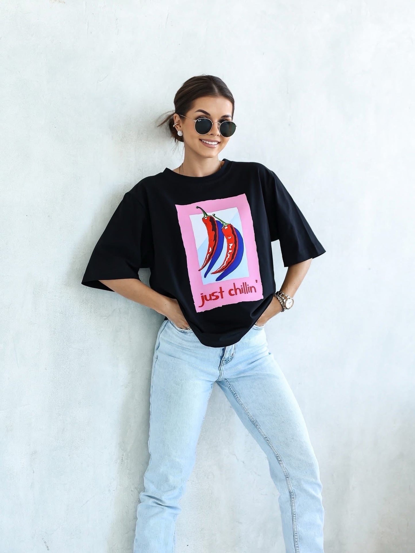 Tricou supradimensionat Just Chillin'