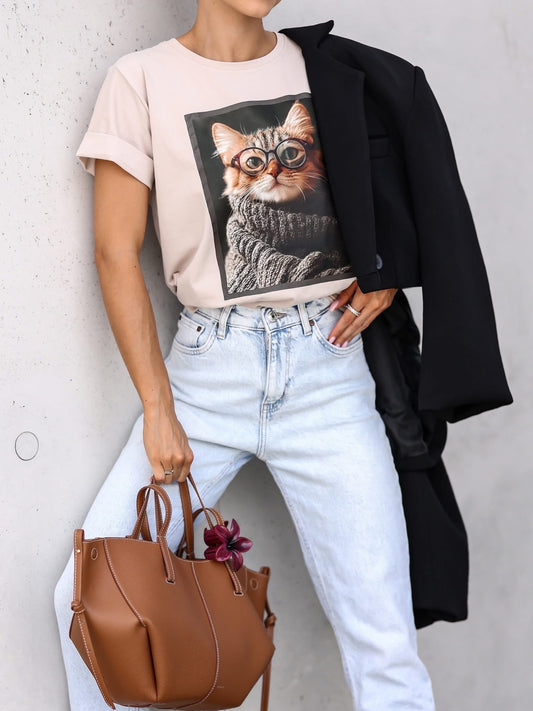 Tricou cu pisică