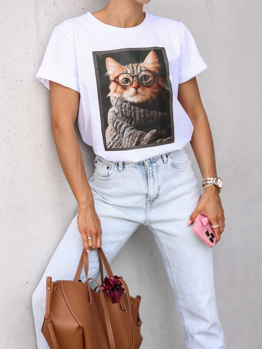 Tricou cu pisică