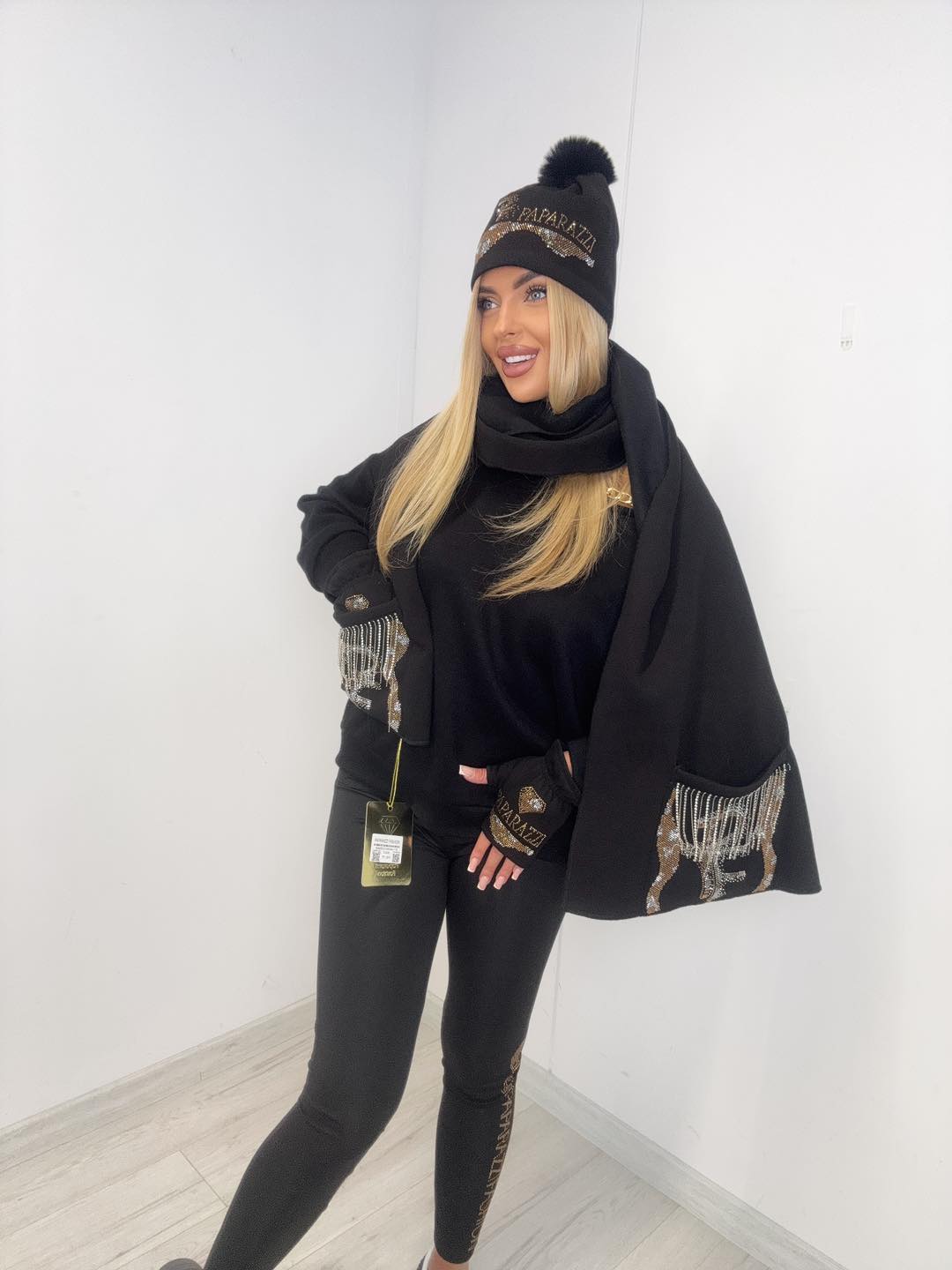 Set paparazzi - pălărie+eșarfă+mănuși (3281)