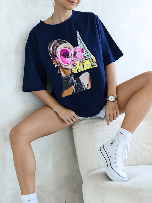 Tricou Paris Vibes supradimensionat