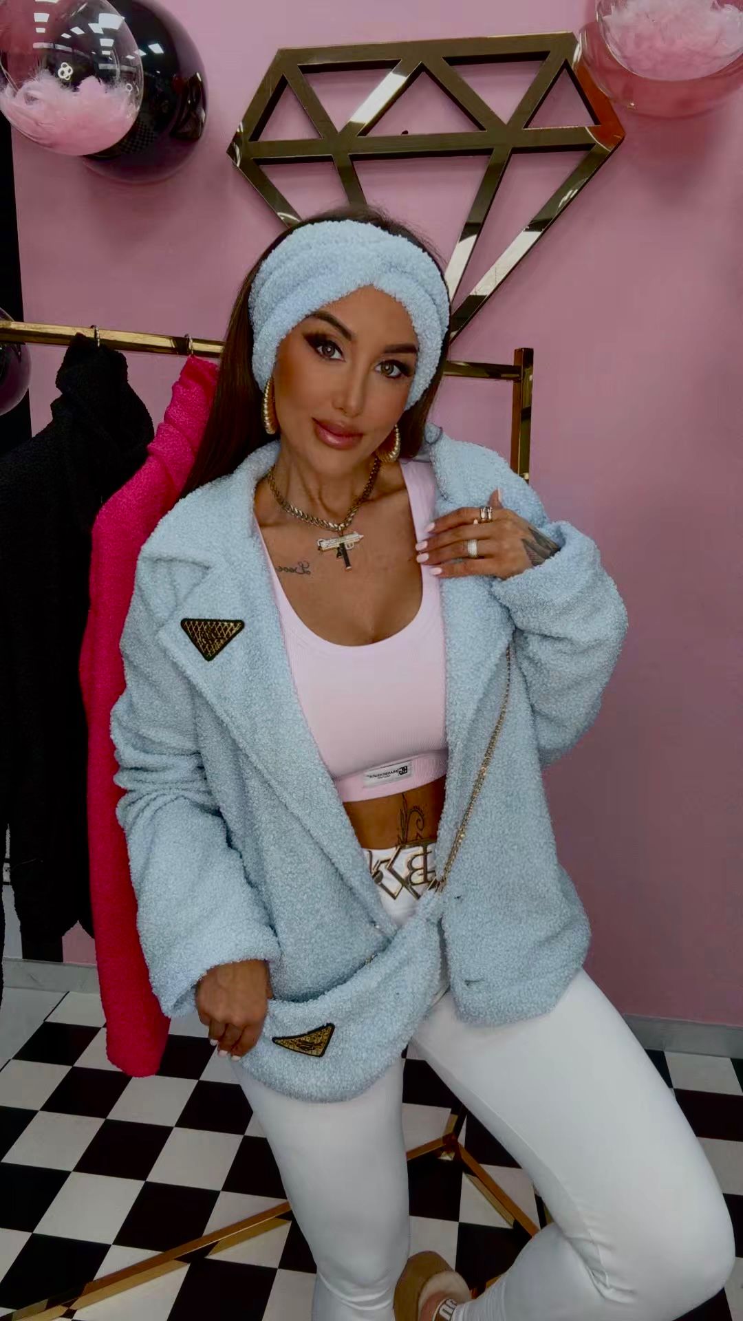 Lola Bianka kabát + táska + fülvédő