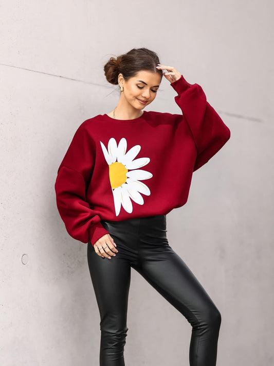 Pulover cu margarete aurii